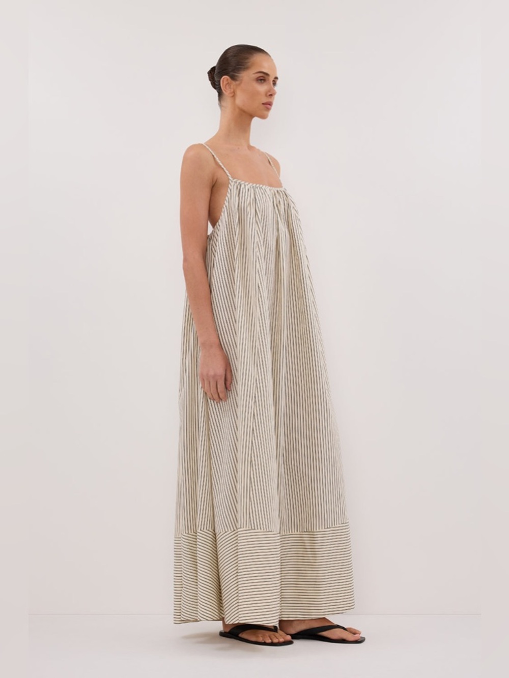 DISSH Palma Cream Silk Blend Midi Dress - Picture 2 of 9